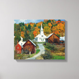 USA, Vermont, Waits River. Blattwerk Leinwanddruck