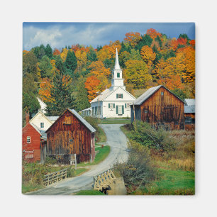 USA, Vermont, Waits River. Herbstlaub fügt hinzu Magnet