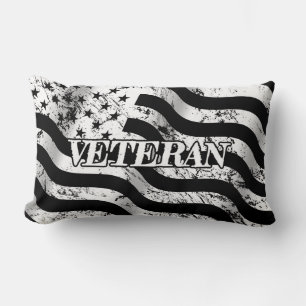 USA Veteran - weiß Vintag Lendenkissen