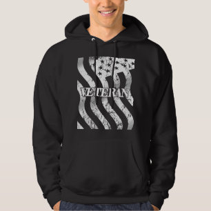 USA Veteran - weißer Vintage-Stil Hoodie