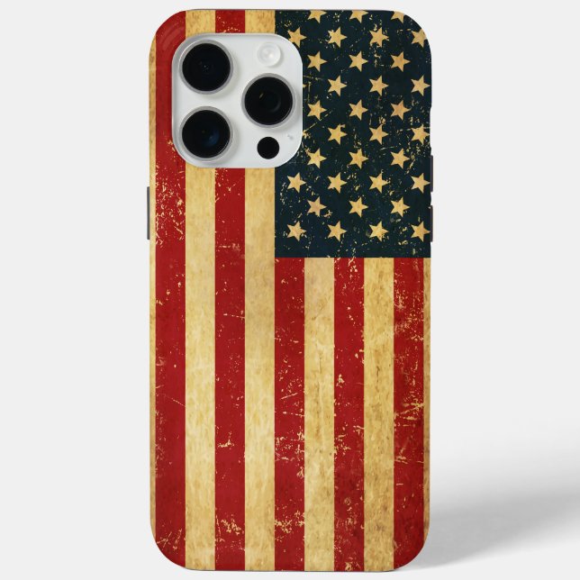 USA Vintag Grunge Flag Case-Mate iPhone Hülle (Rückseite)