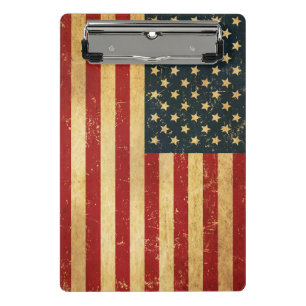 USA Vintag Grunge Flag Mini Klemmbrett
