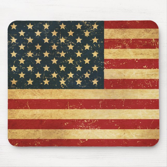USA Vintag Grunge Flag Mousepad (Vorne)