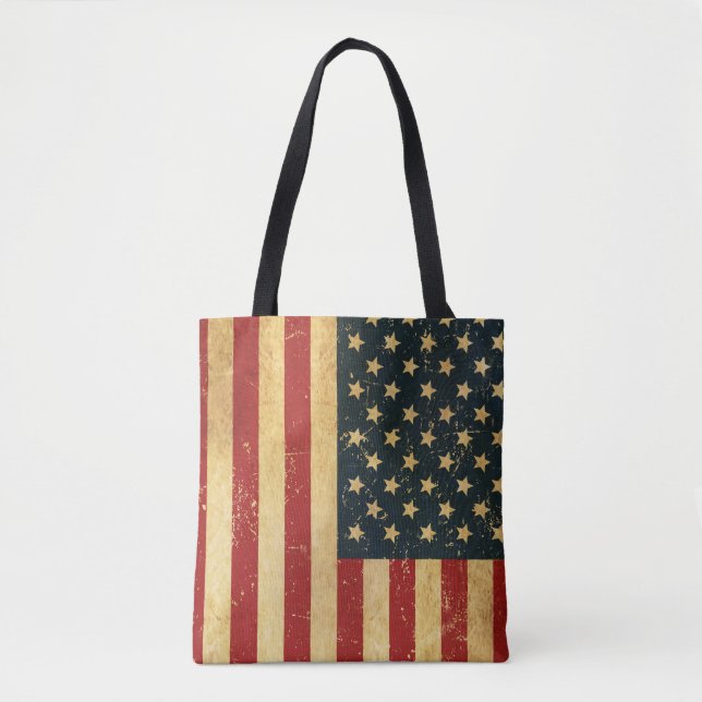 USA Vintag Grunge Flag Tasche (Vorderseite)