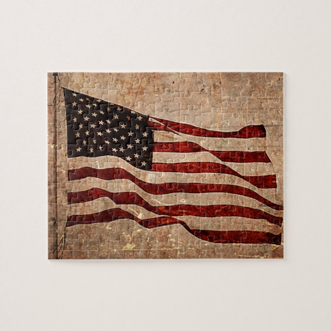 USA - Vintage amerikanische Flagge (Horizontal)