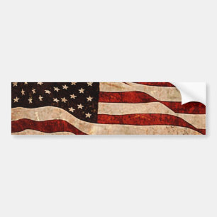 USA - Vintage amerikanische Flagge Autoaufkleber