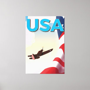 USA Vintage Plakat aus dem Zweiten Weltkrieg Leinwanddruck