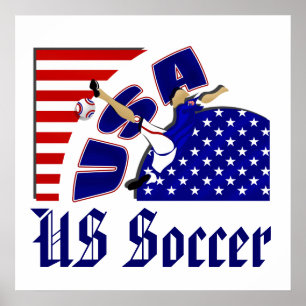 USA Volleyball liebt US Fußball-Mannschaftsgeschen Poster