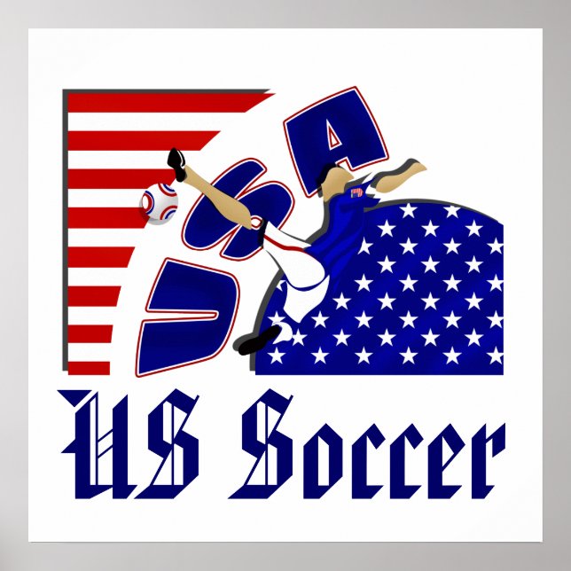 USA Volleyball liebt US Fußball-Mannschaftsgeschen Poster (Vorne)