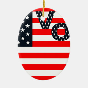 Usa Vote Keramik Ornament