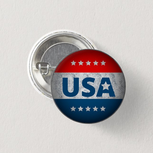 USA Vote Retro Button (Vorne & Hinten)