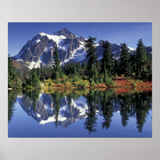 USA, WA, Heather Meadows RA. Mount Shuksan Poster (Vorne)