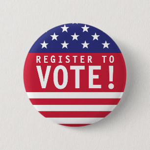 USA: Wählerverzeichnis Button