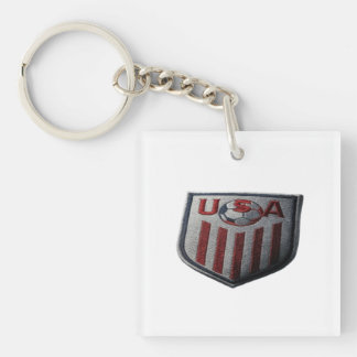 USA-Wappen mit Fußball Schlüsselanhänger