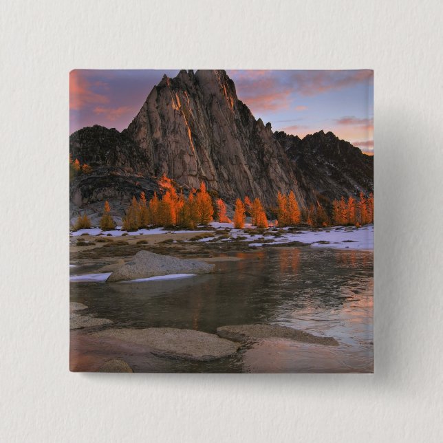 USA, Washington, Cascade Mountains.  Prusikspitze Button (Vorderseite)