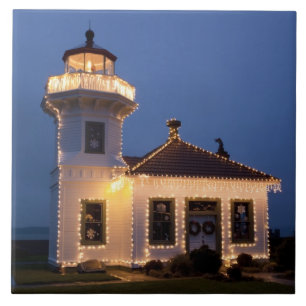 USA, Washington, Mukilteo. Leuchtturm Mukilteo Fliese