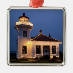 USA, Washington, Mukilteo. Mukilteo Leuchtturm Ornament Aus Metall