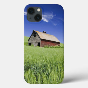 USA, Washington, Old Red Barn in the Spring title_seo2