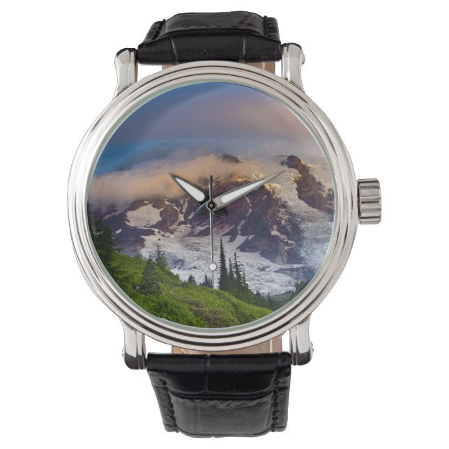 USA, Washington, Rainier. Morgensonne Armbanduhr (Vorderseite)