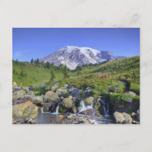 USA, Washington, Rainier NP, Rainier und 2 Postkarte