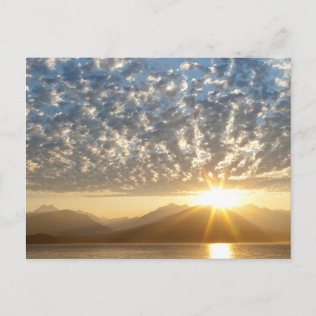 USA, Washington, Seabeck. Sonnenuntergang Postkarte (Vorderseite)