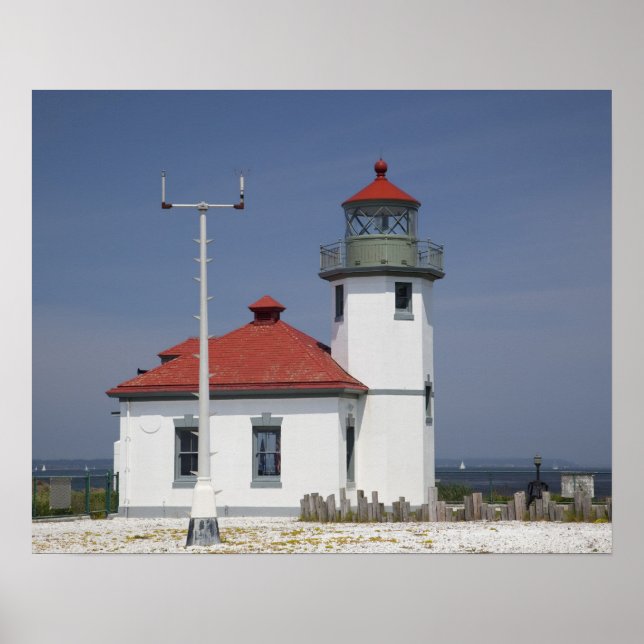 USA, Washington, Seattle, Alki Point Lighthouse, 2 Poster (Vorne)