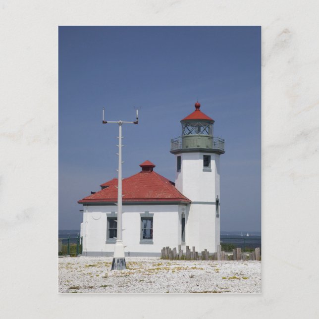 USA, Washington, Seattle, Alki Point Lighthouse, Postkarte (Vorderseite)
