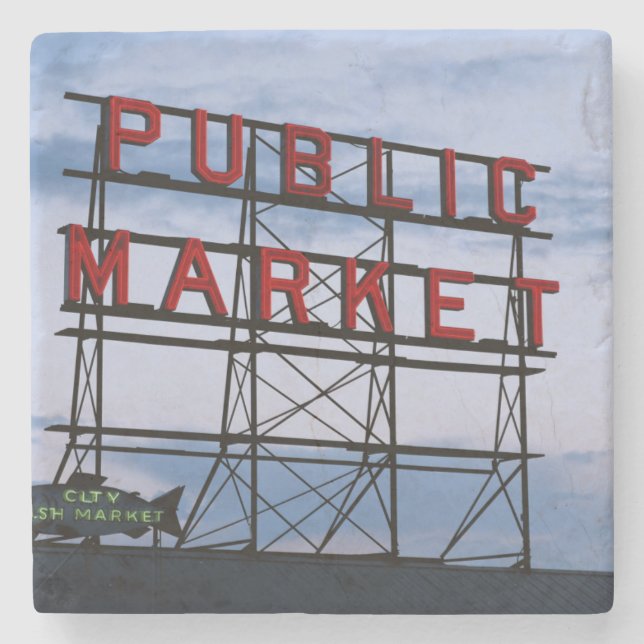 USA, Washington, Seattle, Pike Street Market Steinuntersetzer (Vorderseite)