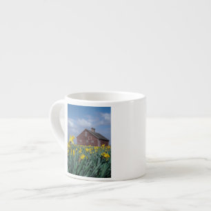 USA, Washington, Skagit Valley. Feld mit Espressotasse