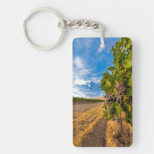USA, Washington, Yakima Valley. Merlot-Trauben Schlüsselanhänger