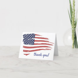 USA Watercolor American Flag Militär Patriotic Dankeskarte