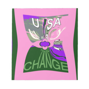 USA Wechseln Kunst Druck Notizblock