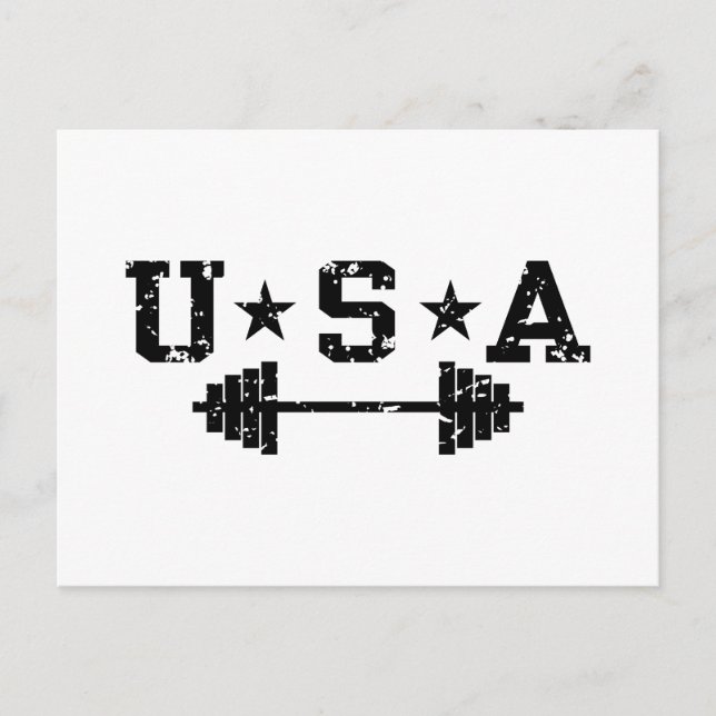 USA Weightlift Postkarte (Vorderseite)