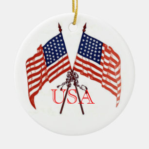 USA-Weihnachten Keramik Ornament
