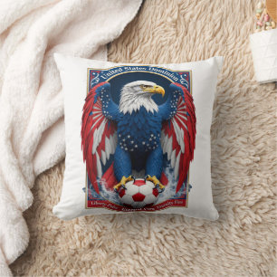 USA Weißkopfseeadler Emblem Amerikanische Flagge F Kissen