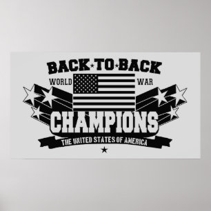 USA-Weltkrieg verficht schwarzes u. weißes Plakat