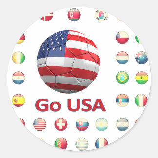 USA Weltmeisterschaft 2010 Südafrika Runder Aufkleber