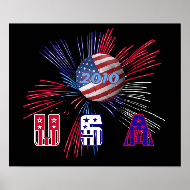 USA Weltmeisterschaft soccer 2010 Poster Print (Vorne)