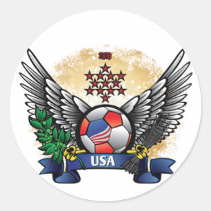 USA Weltmeisterschaft Soccer Runder Aufkleber