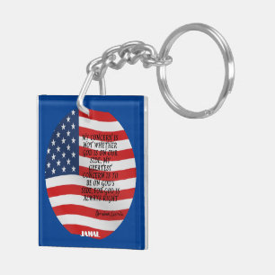 "USA werden wieder aufsteigen" & Lincoln Quote Sch Schlüsselanhänger