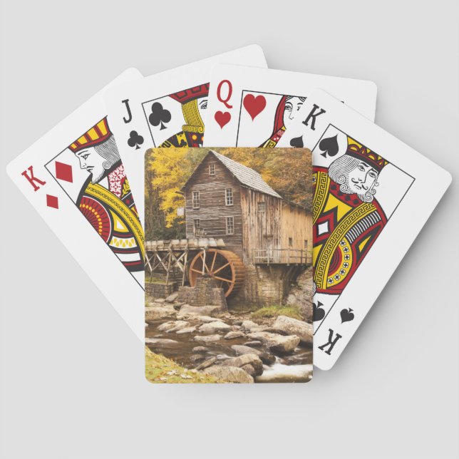 USA, West Virginia, Clifftop. Babcock Staat 2 Spielkarten (Rückseite)