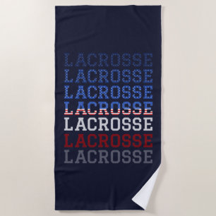 USA Wiederholungstext - Lacrosse USA - amerikanisc Strandtuch