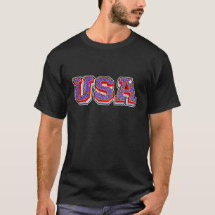 USA Women Men Patriotic American Flag Stolz 4 T-Shirt
