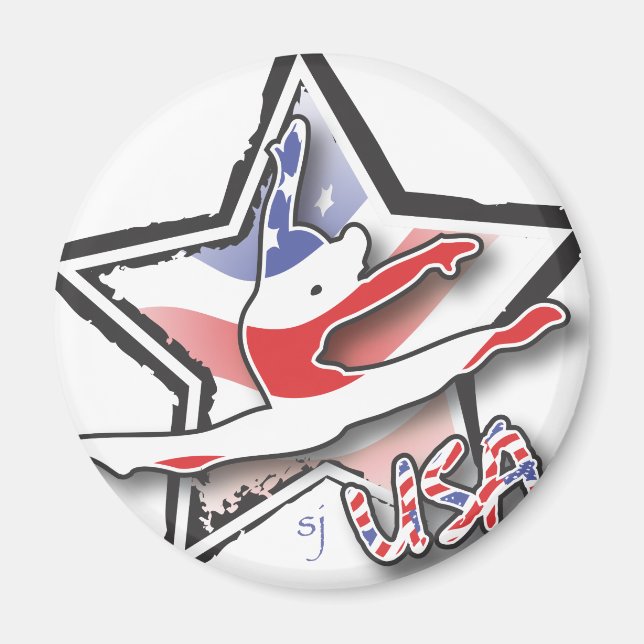 USA Women's Gymnastics Magnet (Vorne)