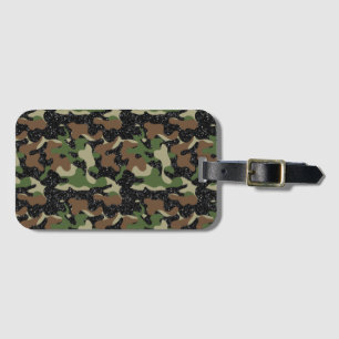 USA Woodland Camo Armee Olivbraun Schwarz Glanz Gepäckanhänger