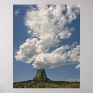 USA, Wyoming, Wolken über den Teufelstürm 2 Poster