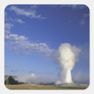 USA, Wyoming. Yellowstone-Nationalpark. Alt Quadratischer Aufkleber