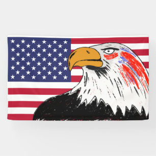 USA Zeichn eines Adlers Banner
