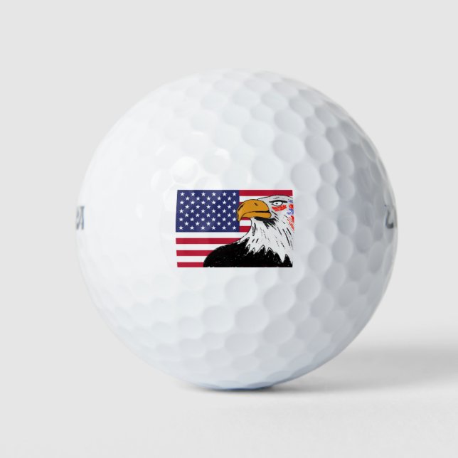 USA Zeichn eines Adlers Golfball (Vorderseite)