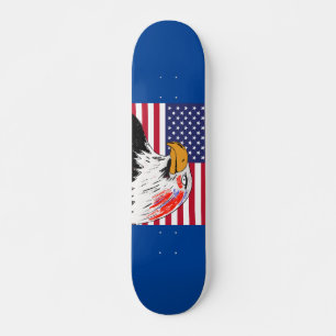 USA Zeichn eines Adlers Skateboard